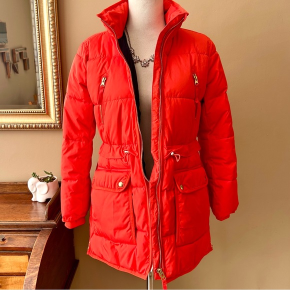 J Crew Chateau Puffer Jacket Primaloft Signature Parka Winter Coat Red Size XSP - Picture 5 of 16
